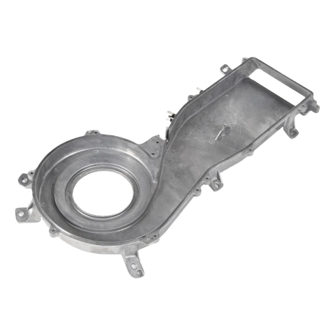 Aluminum alloy die-cast washing machine duct, side view