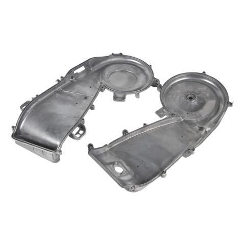 Split aluminum alloy die-cast washing machine duct, two-piece assembly